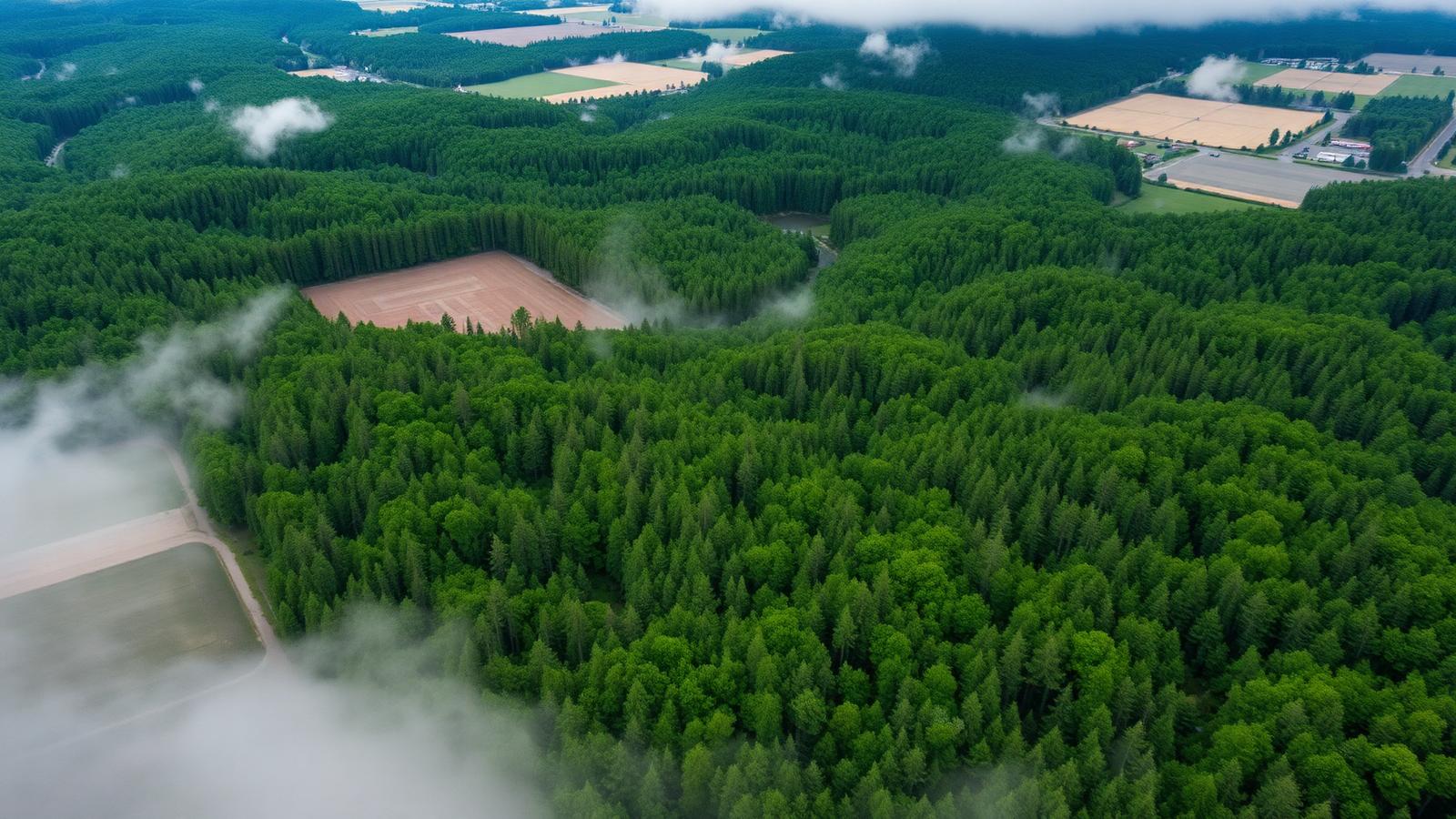 Paysage forestier et agricole